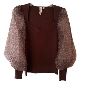 Anthropologie DOLAN Puff-Sleeve Sweater Size XS